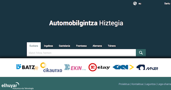 Diccionario especializado del sector de automoción, en seis idiomas